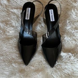 NWOT Transparent pointed heels by Steve Madden. Height 4 inches.